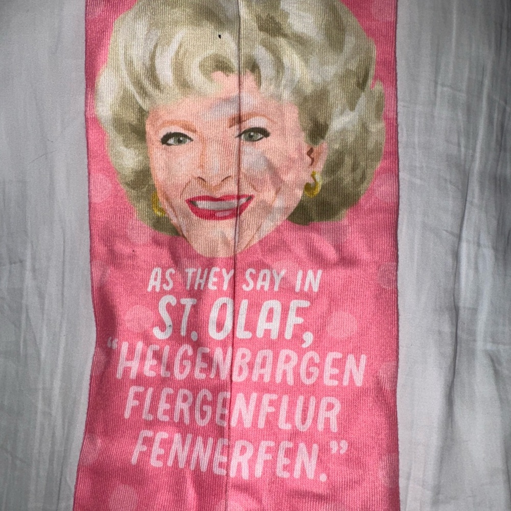 Pink Golden Girls Quote Socks